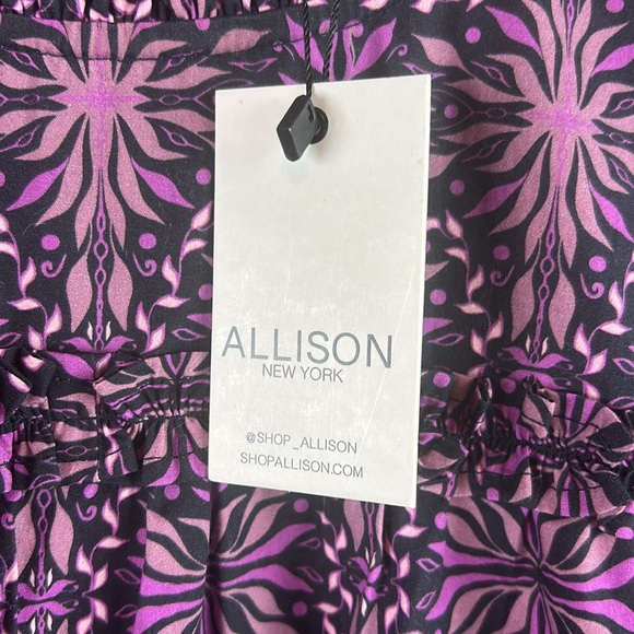 NWT new Allison New York Sandra Dress - Plum Kaleidoscope - Picture 7 of 9